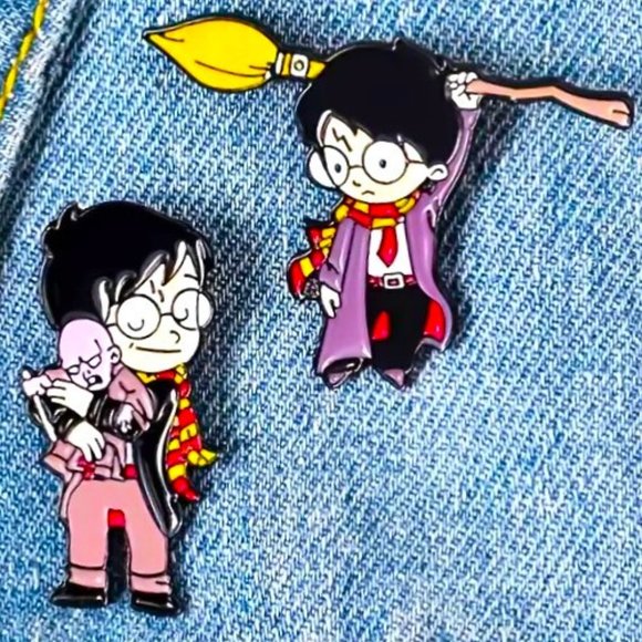 Harry Potter Pins Voldemort Boy Who Loved Enamel Bag Charm Backpack Trendy Fun - Picture 2 of 5